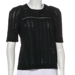 ALC Crew Neck Short Sleeve Top in black Size: XS | US 2